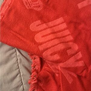 Juicy Couture Vibrant Red/Pink Reversible Shawl Scarf